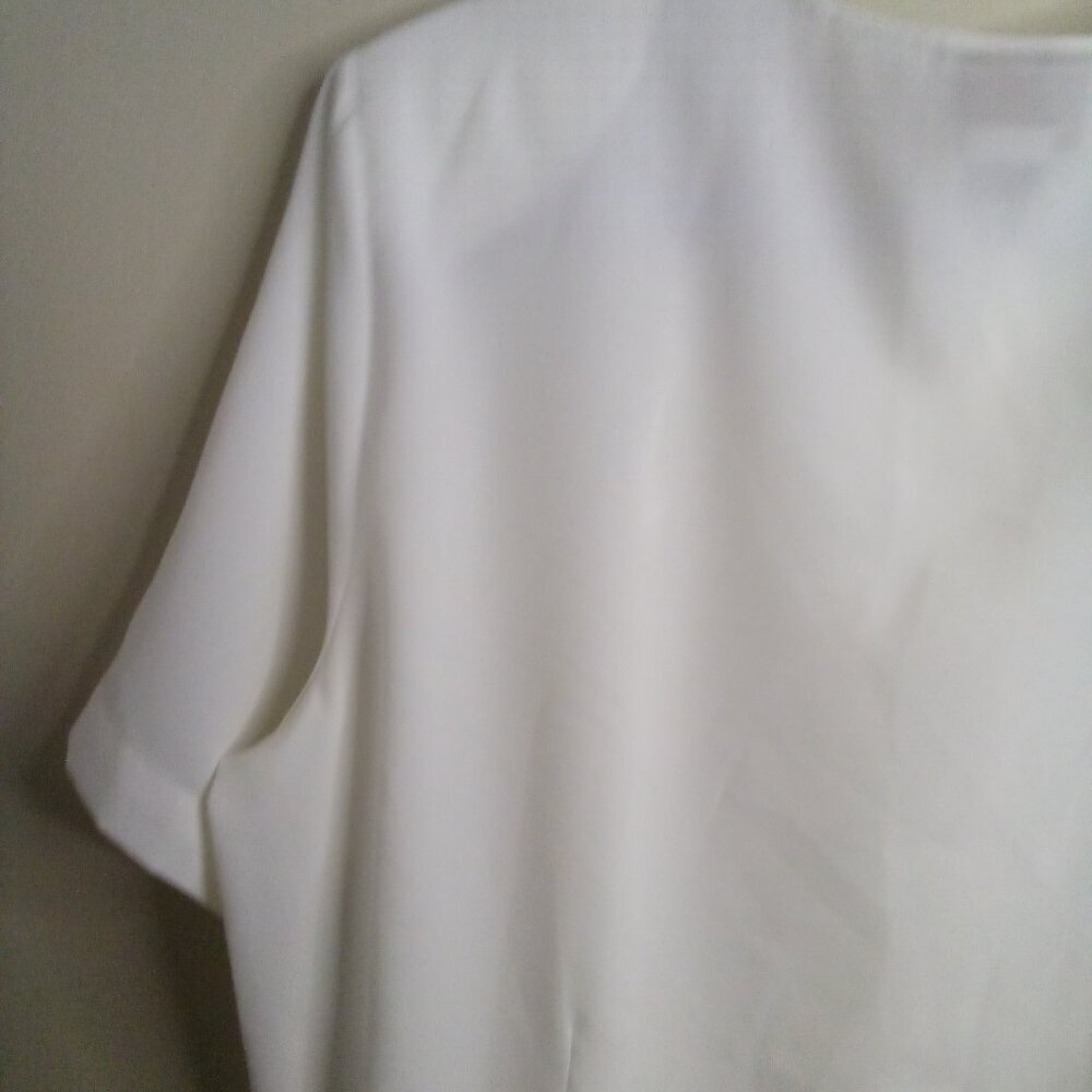 Voir Collection Blouse Women 16W 16 Vintage Embroidery Button Up Feminine Ivory - Picture 14 of 16